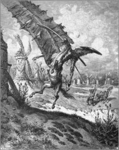 Don Quichotte et les moulins